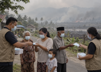 Ilustrasi kabut asap akibat kebakaran lahan di Bunguran Batubi, Kabupaten Natuna