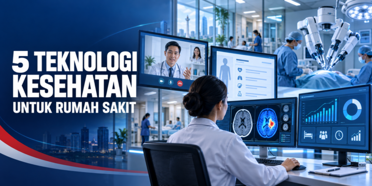 Ilustrasi teknologi kesehatan untuk meningkatkan pelayanan rumah sakit di Indonesia