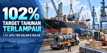 Ilustrasi aktivitas bongkar muat general cargo di Pelabuhan Batu Ampar yang mencapai 102 persen dari target tahunan
