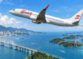 Ilustrasi pesawat Batik Air dalam penerbangan langsung Penang–Batam