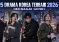 Ilustrasi berbagai genre drama Korea dengan rating terbaik tahun 2026