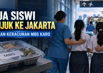 Ilustrasi rujukan dua siswi korban dugaan keracunan MBG Karo ke Jakarta