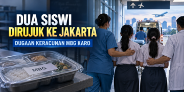 Ilustrasi rujukan dua siswi korban dugaan keracunan MBG Karo ke Jakarta
