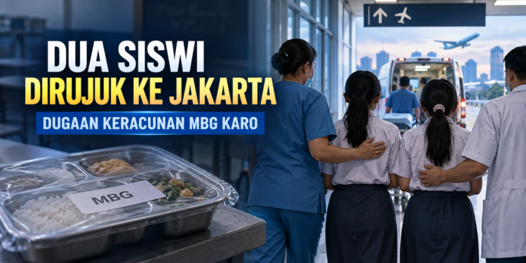 Ilustrasi rujukan dua siswi korban dugaan keracunan MBG Karo ke Jakarta