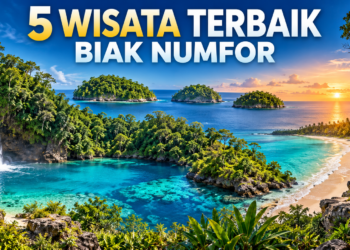 Ilustrasi tempat wisata terbaik di Biak Numfor, Papua
