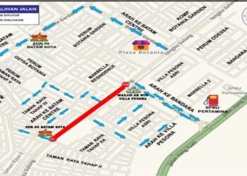 Informasi penutupan Jalan Tengku Sulung Batam mulai 10 September 2026