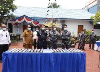 Barang bukti 240 cartridge vape hasil penindakan TNI AL di perairan Karimun