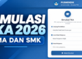 Tampilan simulasi TKA 2026 untuk jenjang SMA dan SMK di situs Pusmendik